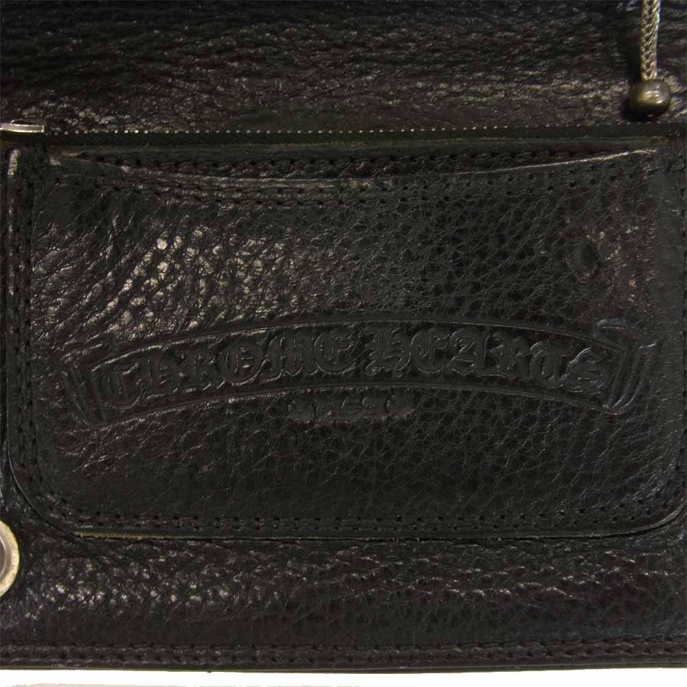 CHROME HEARTS クロムハーツ（原本無） 2 ZIP WALLET 2 ジップ ウォレット ブラック系【中古】