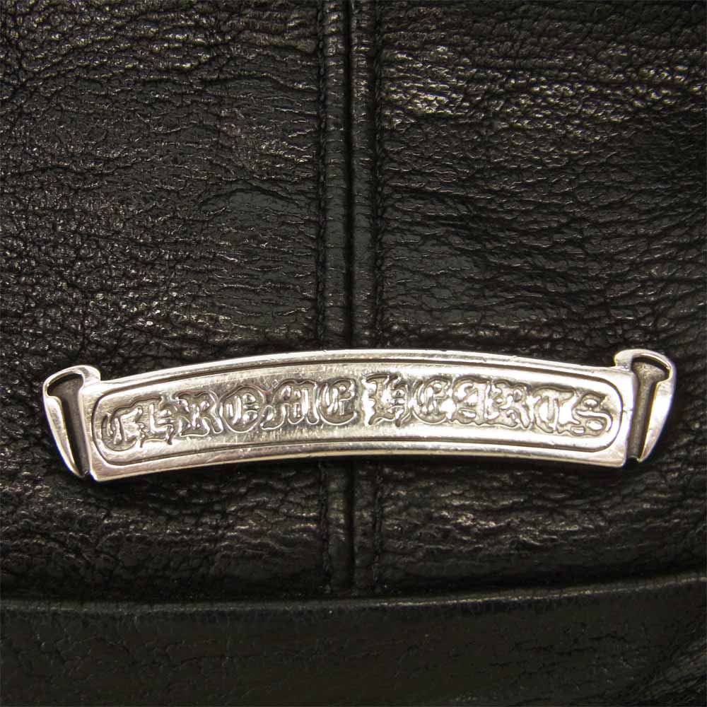 CHROME HEARTS クロムハーツ（原本無） デストロイレザー スナットパック ウエストポーチ ブラック系【中古】