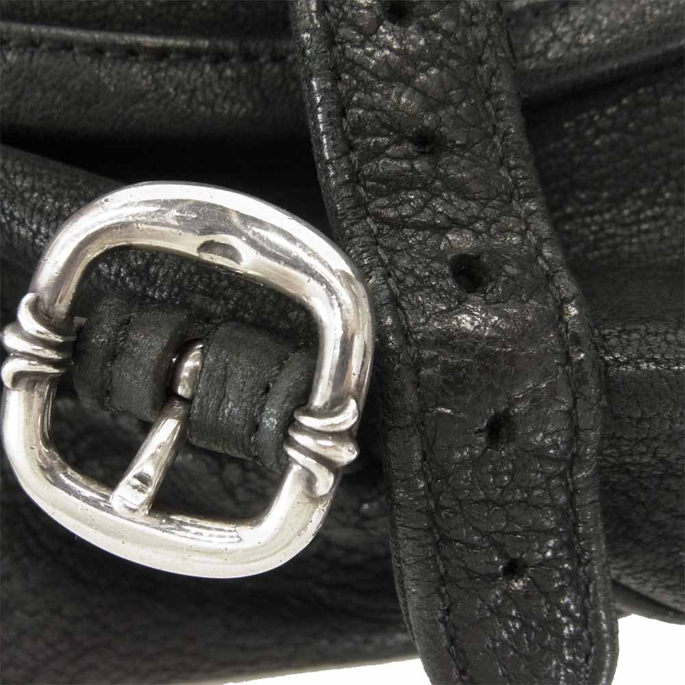 CHROME HEARTS クロムハーツ（原本無） デストロイレザー スナットパック ウエストポーチ ブラック系【中古】