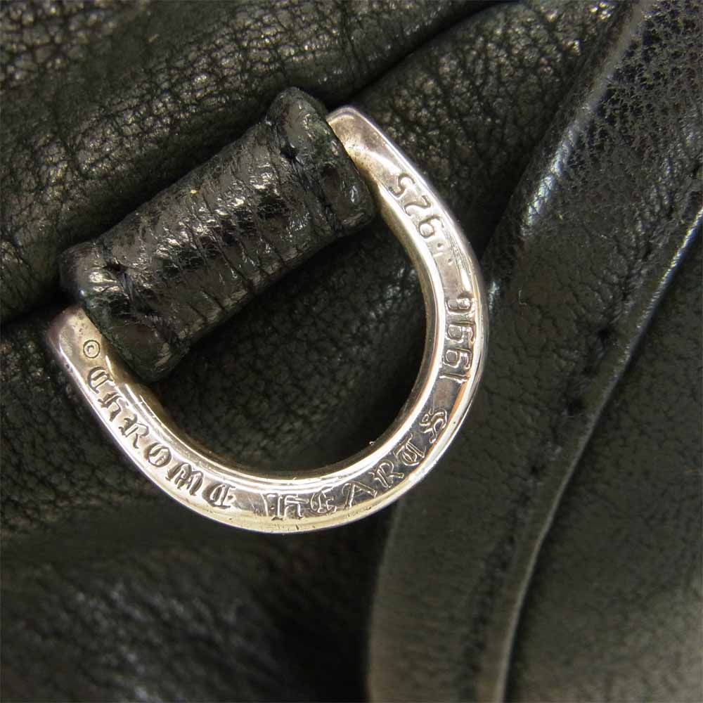 CHROME HEARTS クロムハーツ（原本無） デストロイレザー スナットパック ウエストポーチ ブラック系【中古】