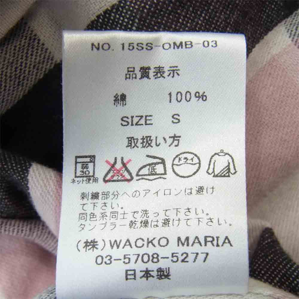 WACKO MARIA ワコマリア 15SS 15SS-OMB-03 COTTON OMBRE SHIRT コットン 長袖シャツ マルチカラー系 S【中古】