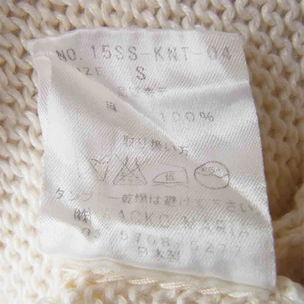 WACKO MARIA ワコマリア 15SS 15SS-KNT-04 ニット ジップアップ パーカー ホワイト系 S【中古】