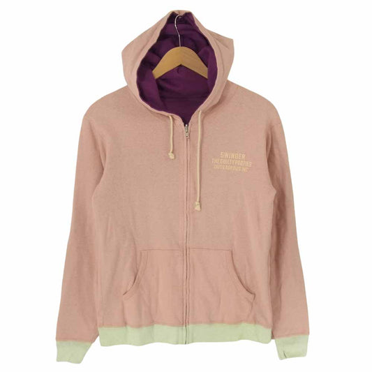 WACKO MARIA ワコマリア リバーシブル ジップアップ パーカー ピンク×パープル M【中古】