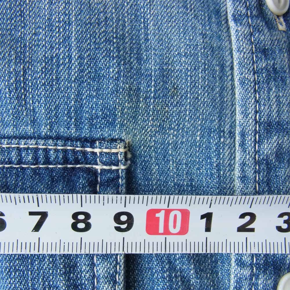 SOPHNET. ソフネット SOPH-90002 ボタンダウン デニム 長袖シャツ インディゴブルー系 S【中古】