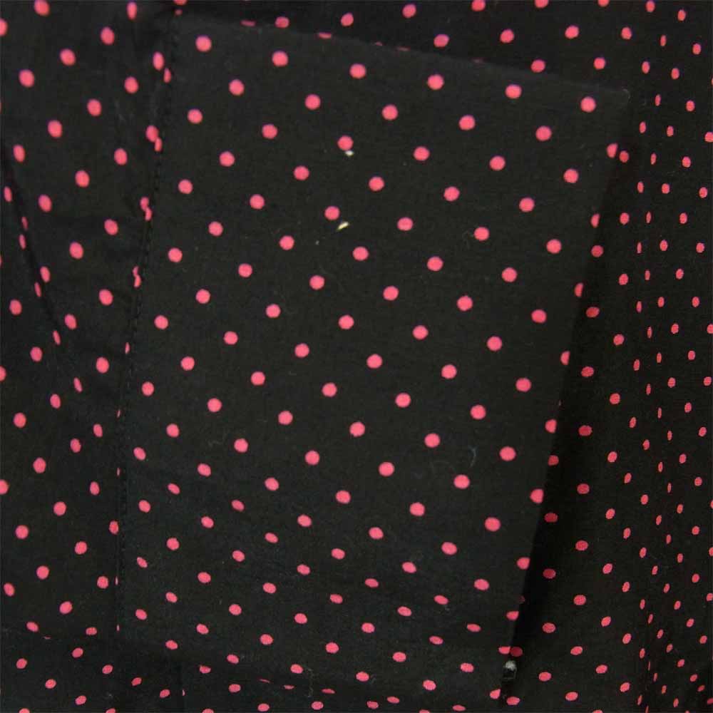 WACKO MARIA ワコマリア 12AW 12AW-DOTS-SHI-01 シルク オープンカラー ドット シャツ 黒×ピンク S【中古】