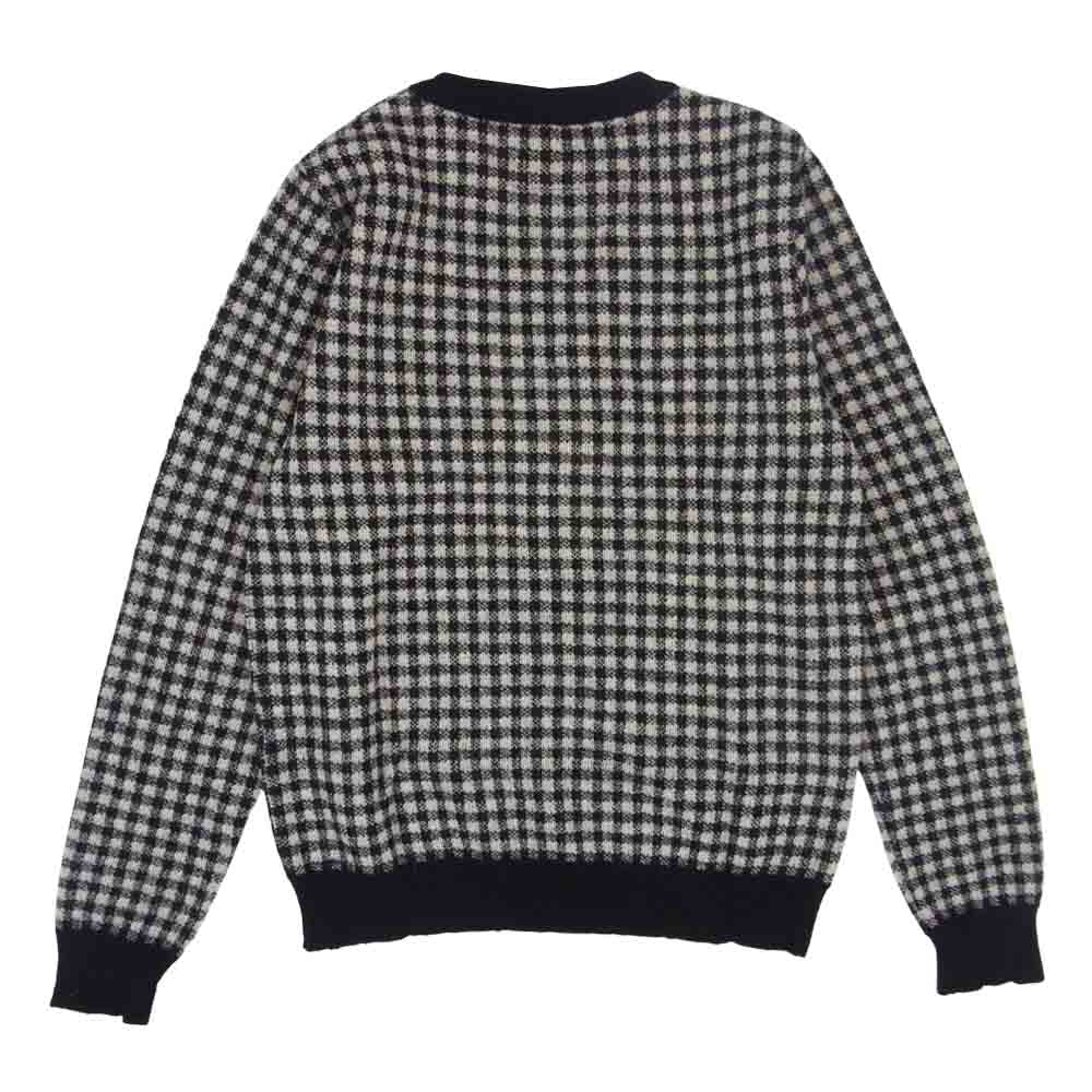 WACKO MARIA ワコマリア 14AW 14AW-KNT-16 ギンガムチェック モヘア セーター ブラック系 オフホワイト系 M【新古品】【未使用】【中古】