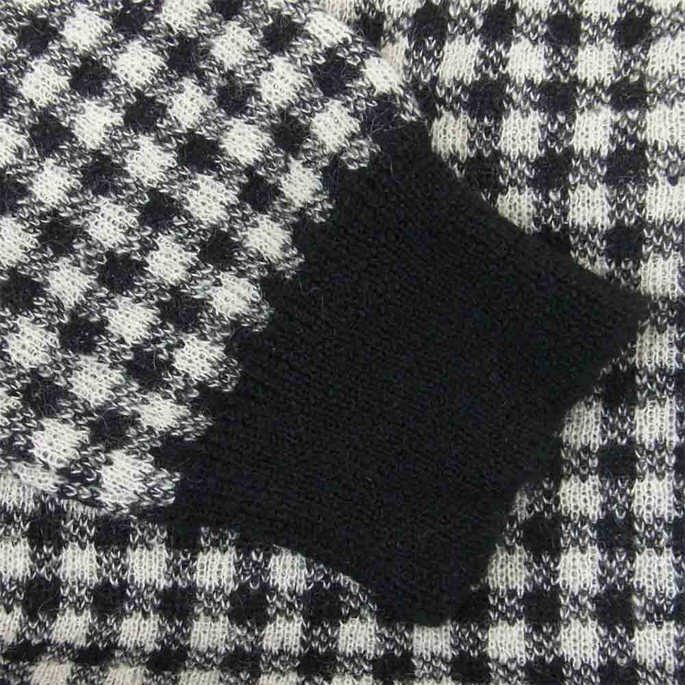 WACKO MARIA ワコマリア 14AW 14AW-KNT-16 ギンガムチェック モヘア セーター ブラック系 オフホワイト系 M【新古品】【未使用】【中古】