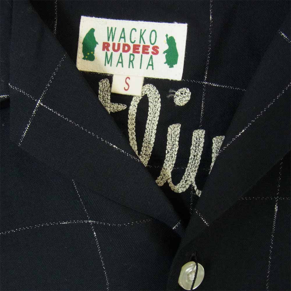 WACKO MARIA ワコマリア 11SS 11SS-50's-09 刺繍 オープンカラー レーヨン シャツ ブラック系 S【新古品】【未使用】【中古】