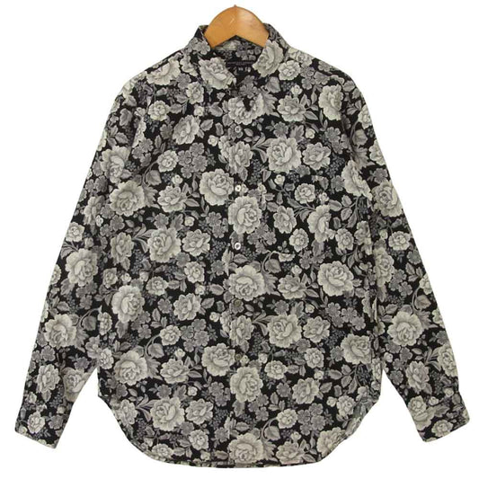 Engineered Garments エンジニアードガーメンツ 花柄 レギュラーカラー 長袖 シャツ ブラック系 XS【中古】