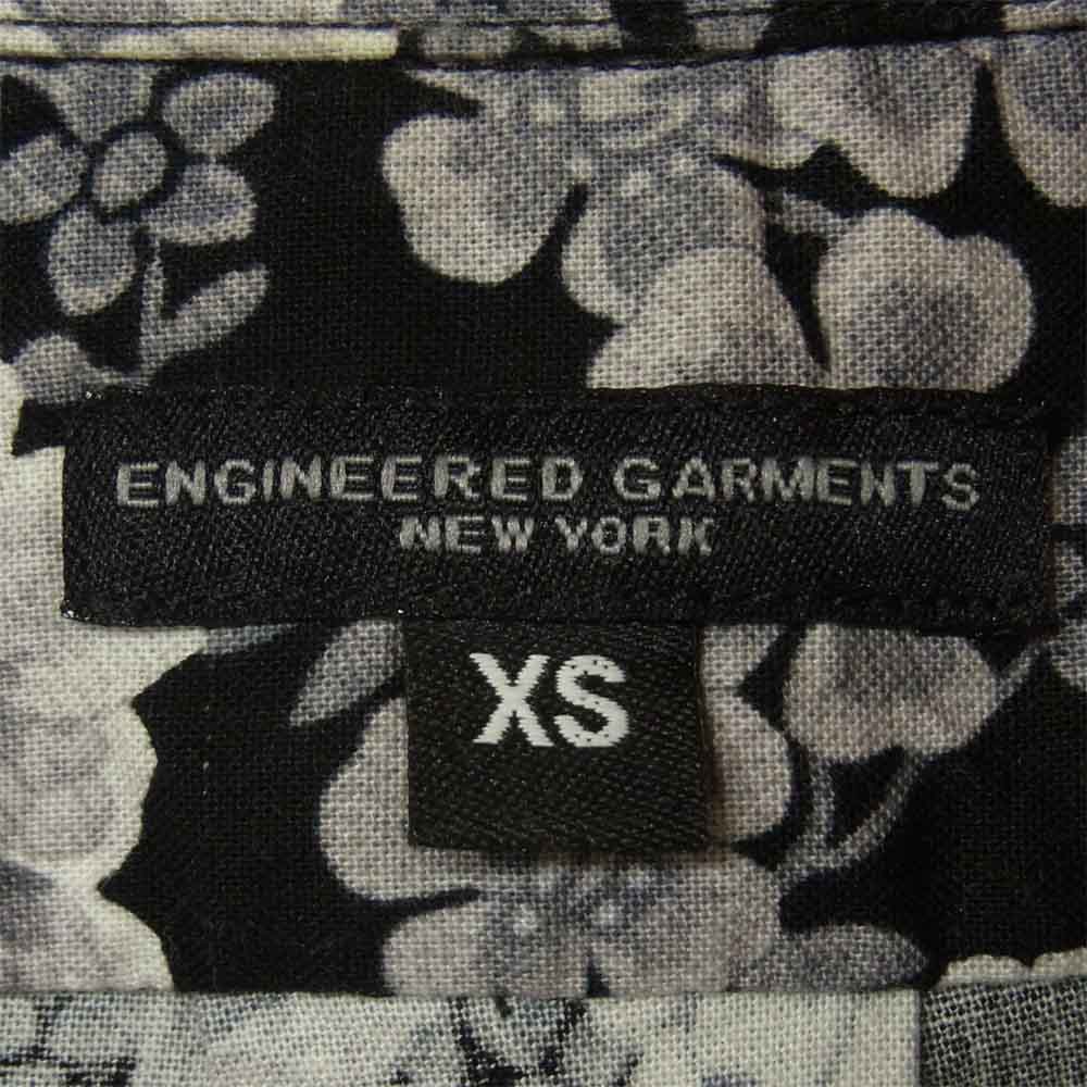 Engineered Garments エンジニアードガーメンツ 花柄 レギュラーカラー 長袖 シャツ ブラック系 XS【中古】