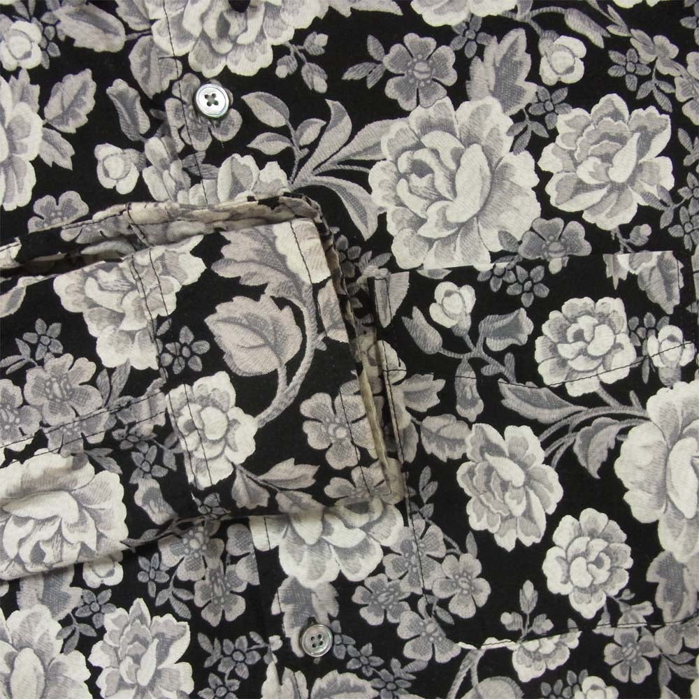 Engineered Garments エンジニアードガーメンツ 花柄 レギュラーカラー 長袖 シャツ ブラック系 XS【中古】