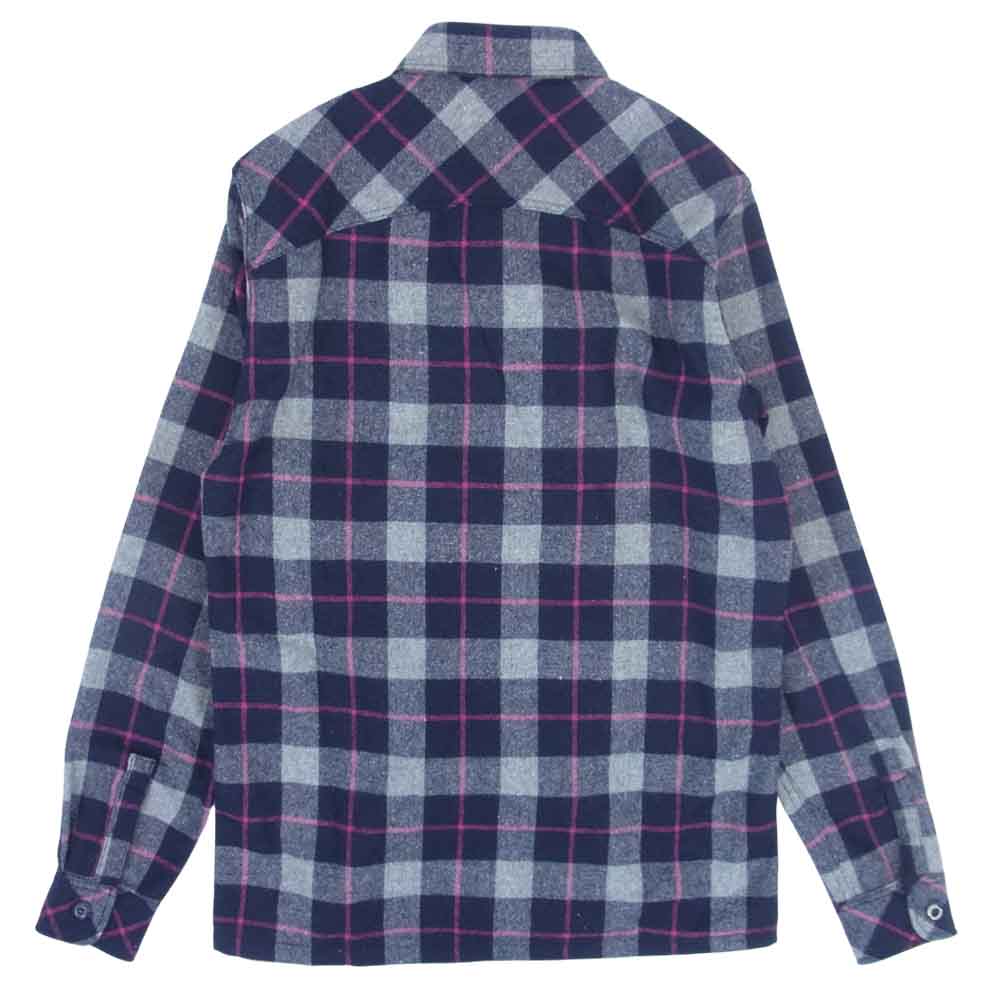 HYSTERIC GLAMOUR ヒステリックグラマー 0224AH06 ウール ネルシャツ ネイビー系 S【中古】