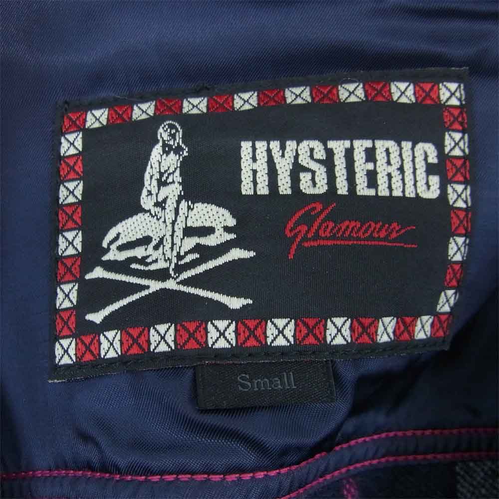 HYSTERIC GLAMOUR ヒステリックグラマー 0224AH06 ウール ネルシャツ ネイビー系 S【中古】