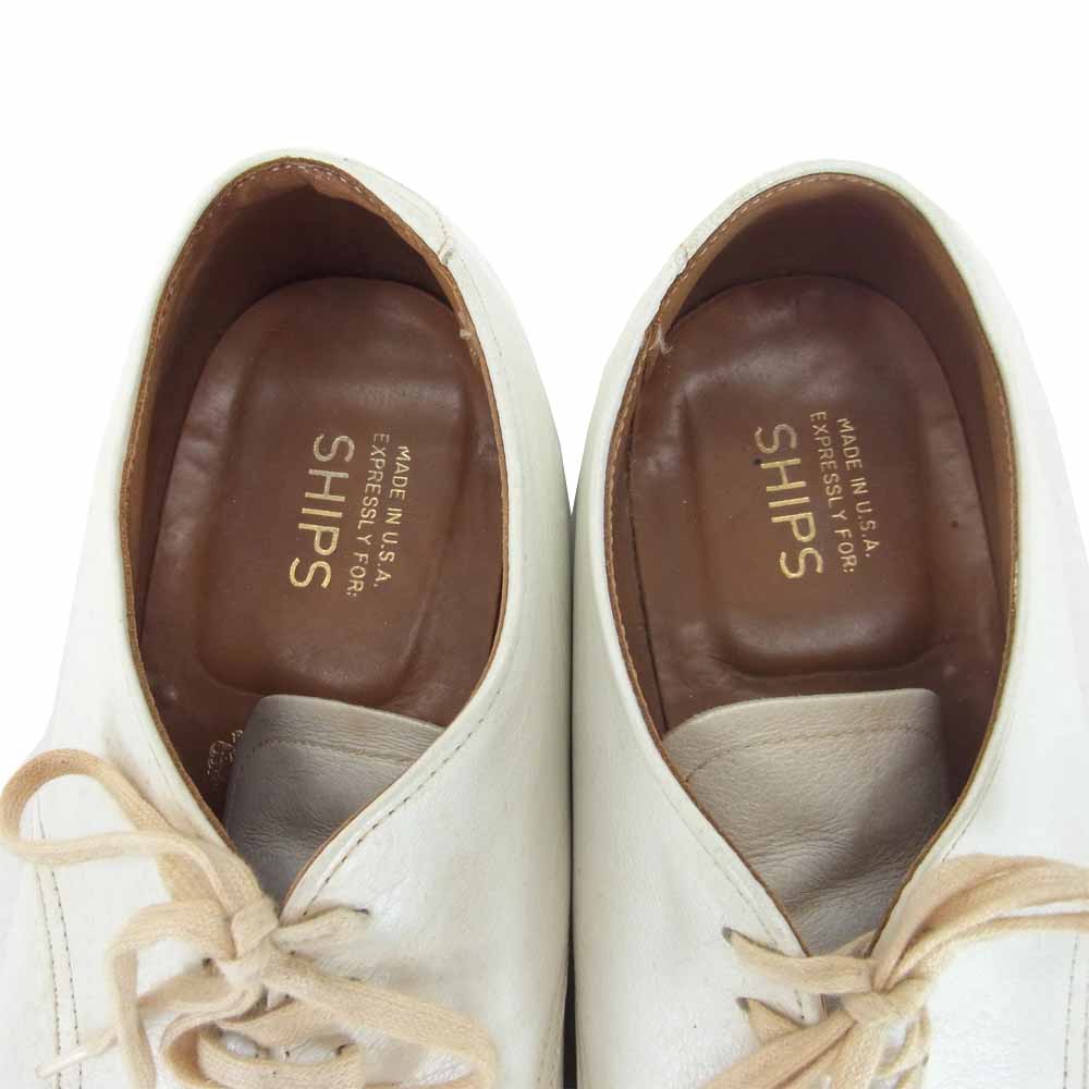 ALDEN オールデン 2522 × SHIPS シップス シューズ オフホワイト系 8 1/2 D【中古】