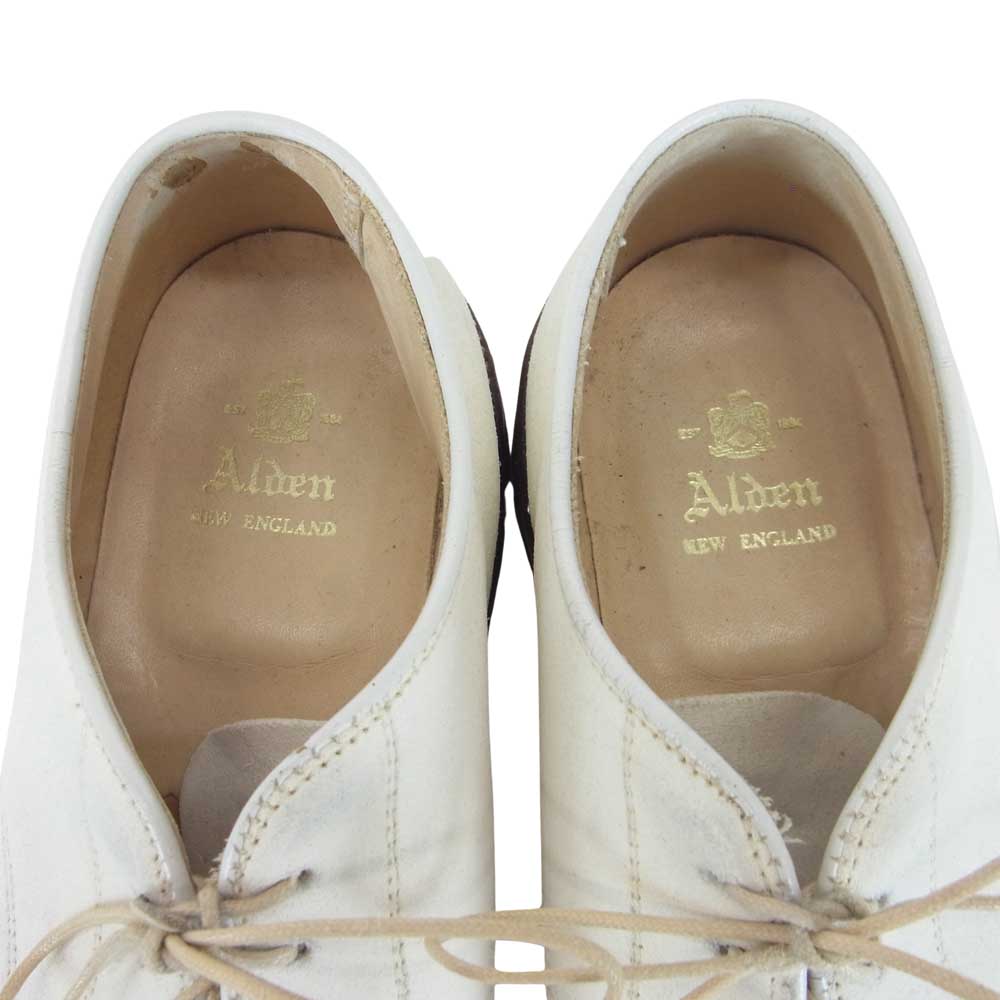ALDEN オールデン 29330F プレーントゥ ホワイト スエード バックス シューズ ホワイト系 7.5D【中古】