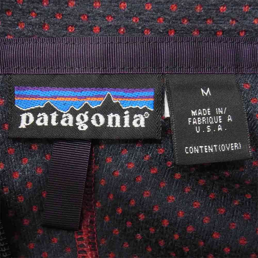 patagonia パタゴニア 96年製 41231 USA製 Retro Cardigan レトロ カーディガン レッド系 M【中古】