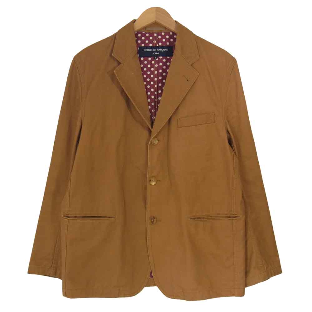 COMME des GARCONS HOMME コムデギャルソンオム AD2003 コットン 3B テーラード ジャケット ブラウン系 S【中古】