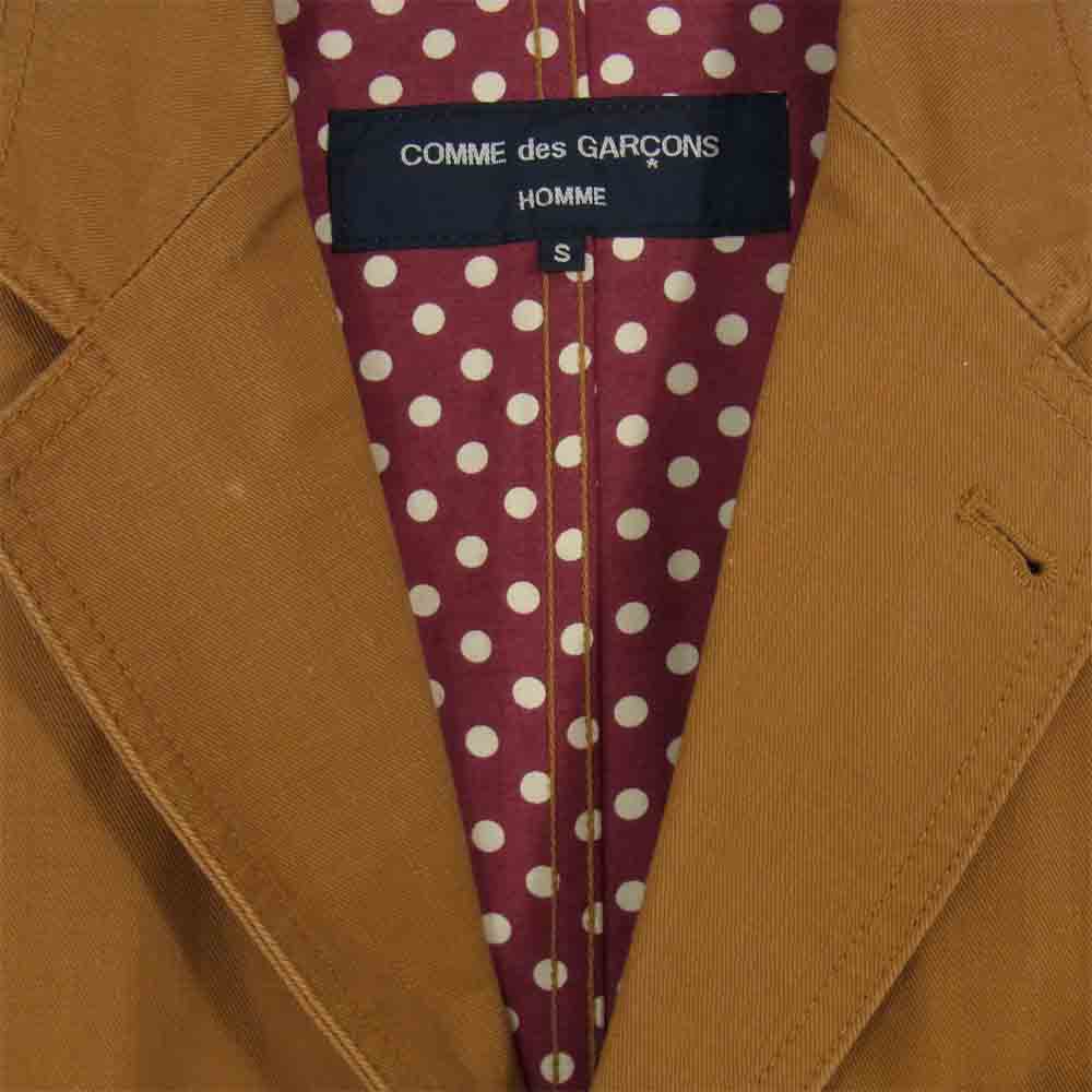 COMME des GARCONS HOMME コムデギャルソンオム AD2003 コットン 3B テーラード ジャケット ブラウン系 S【中古】