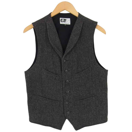 Engineered Garments エンジニアードガーメンツ ショールカラー シンチ ベスト ヘリンボーン ベスト グレー系 S【中古】