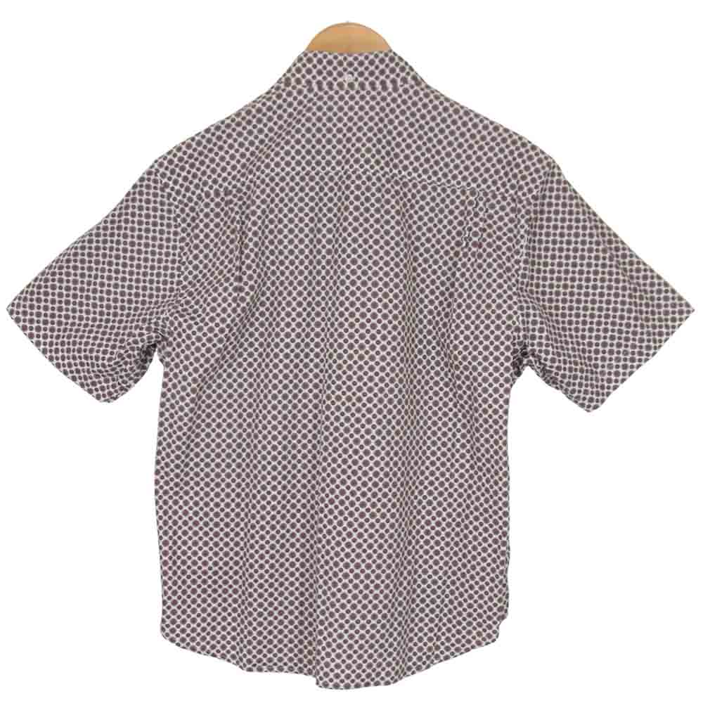 Supreme シュプリーム 15SS foulard shit 小紋柄 半袖 シャツ レッド系 M【中古】
