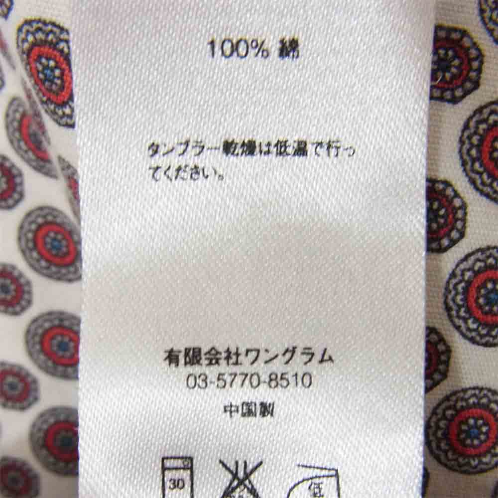 Supreme シュプリーム 15SS foulard shit 小紋柄 半袖 シャツ レッド系 M【中古】