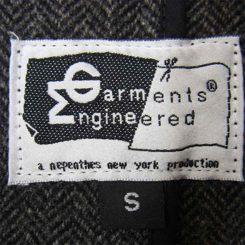 Engineered Garments エンジニアードガーメンツ 3ヶ釦 ヘリンボーン ツイード ジャケット グレー系 S【中古】