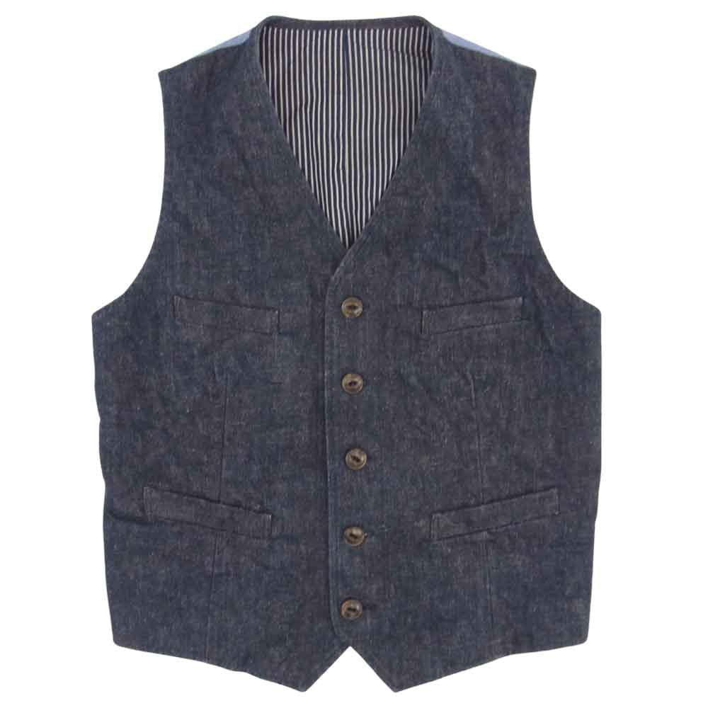 The Stylist Japan ザスタイリストジャパン デニム スリーピース セットアップ スーツ インディゴブルー系 M【中古】