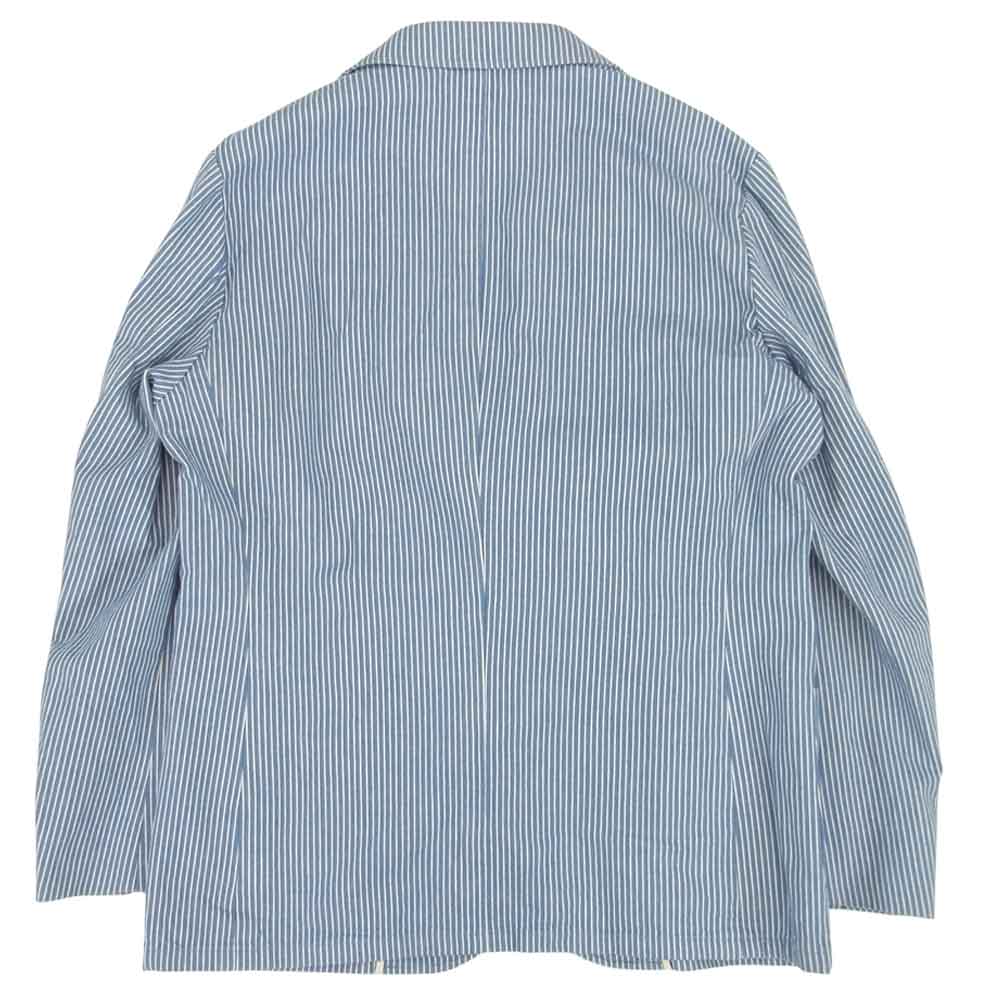 The Stylist Japan ザスタイリストジャパン ストライプ フォーピース セットアップ ジャケット ベスト パンツ ショーツ セット ライトブルー系 M【中古】