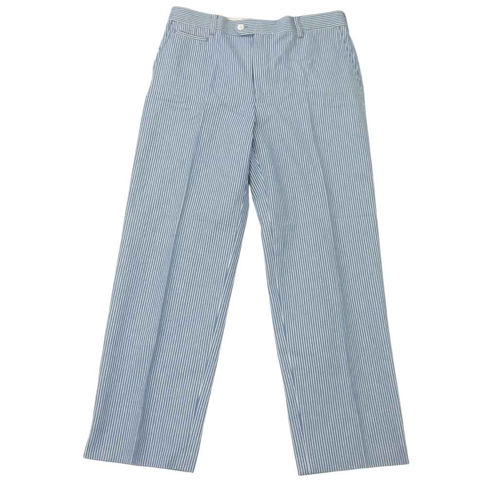 The Stylist Japan ザスタイリストジャパン ストライプ フォーピース セットアップ ジャケット ベスト パンツ ショーツ セット ライトブルー系 M【中古】