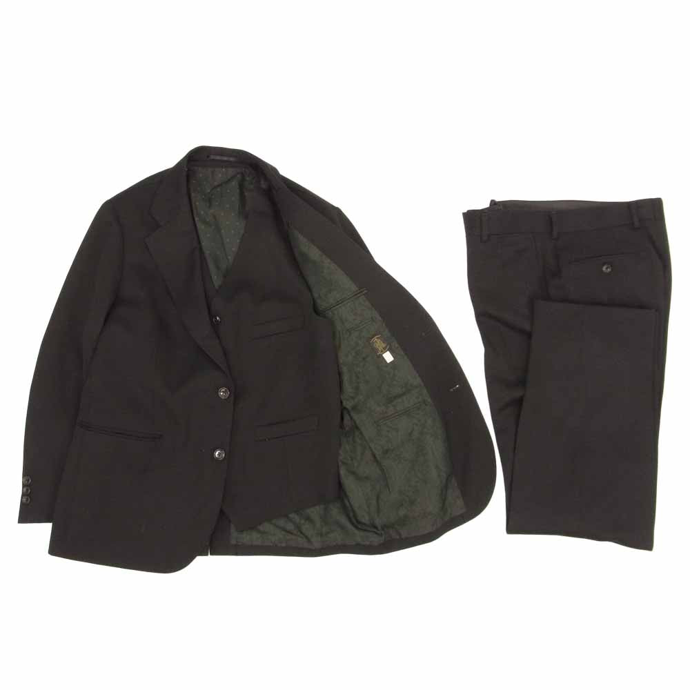 The Stylist Japan ザスタイリストジャパン ウール スリーピース セットアップ スーツ ブラック系 L【中古】