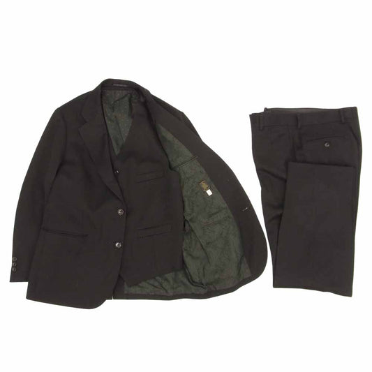 The Stylist Japan ザスタイリストジャパン ウール スリーピース セットアップ スーツ ブラック系 L【中古】