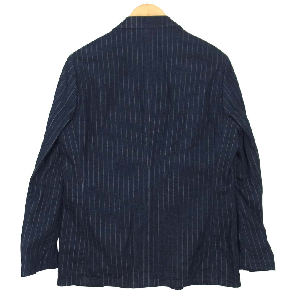 The Stylist Japan ザスタイリストジャパン ストライプ デニム スリーピース セットアップ スーツ ネイビー系 M【中古】