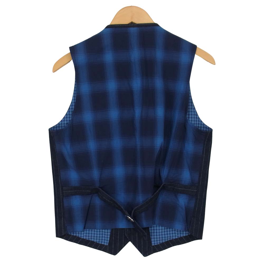 The Stylist Japan ザスタイリストジャパン ストライプ デニム スリーピース セットアップ スーツ ネイビー系 M【中古】