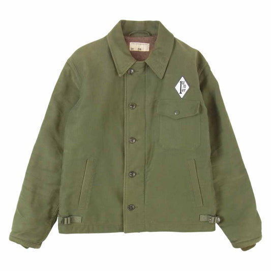 TENDERLOIN テンダーロイン T-2 DECK JACKET ピケ デッキ ジャケット モスグリーン系 38【中古】