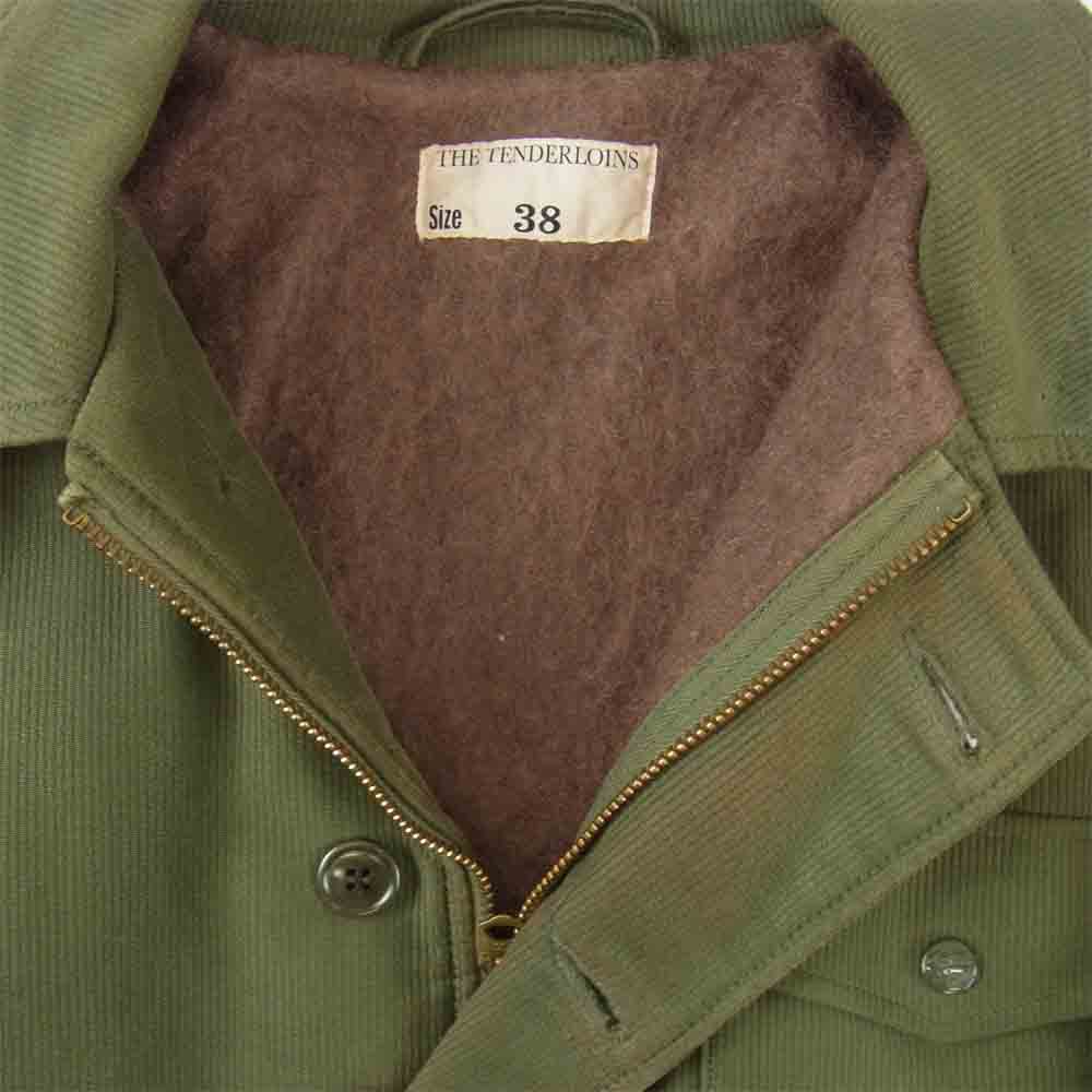 TENDERLOIN テンダーロイン T-2 DECK JACKET ピケ デッキ ジャケット モスグリーン系 38【中古】