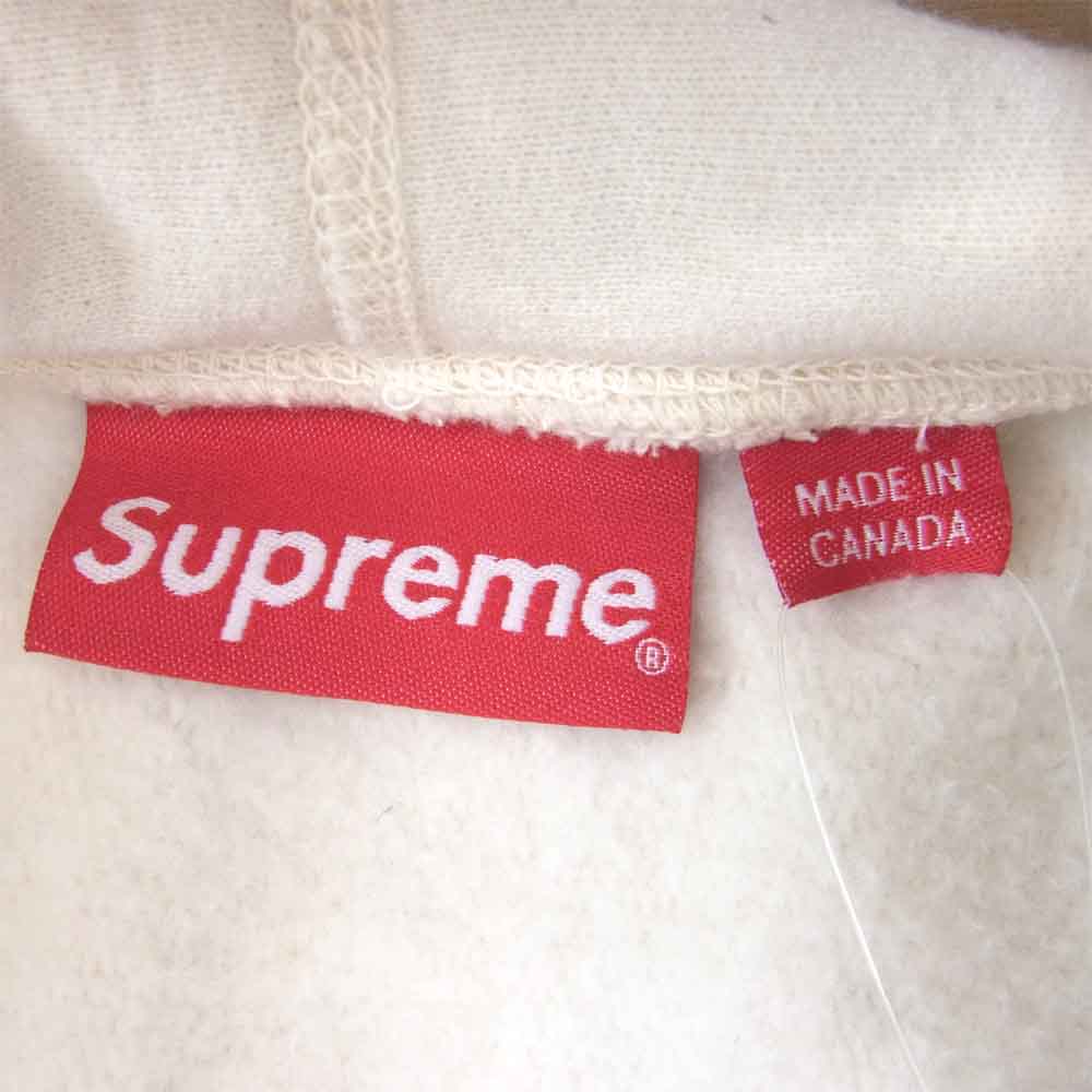 Supreme シュプリーム 20AW Cross Box Logo Hooded Sweat Shirt クロス ボックス ロゴ パーカー オフホワイト系 L【美品】【中古】