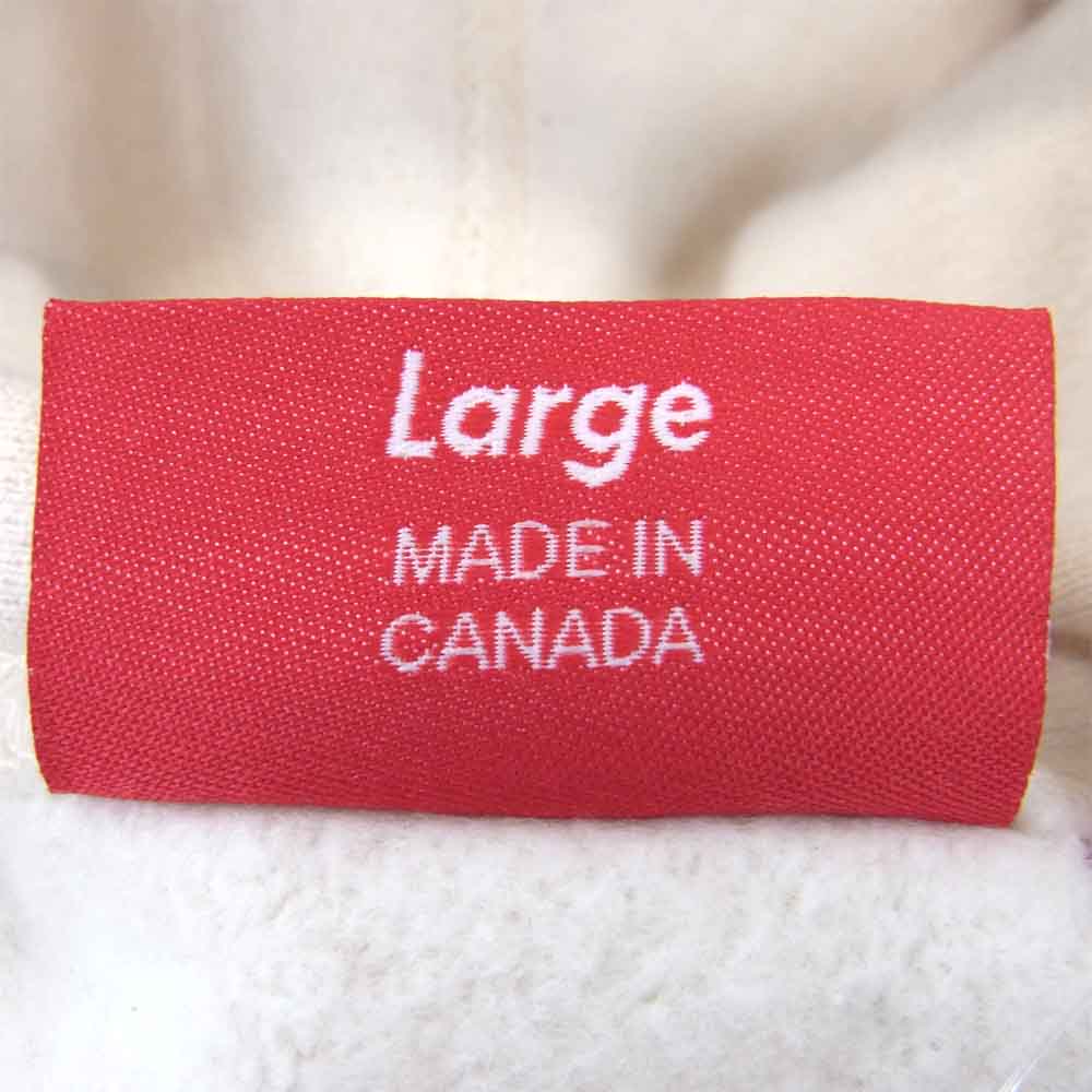 Supreme シュプリーム 20AW Cross Box Logo Hooded Sweat Shirt クロス ボックス ロゴ パーカー オフホワイト系 L【美品】【中古】