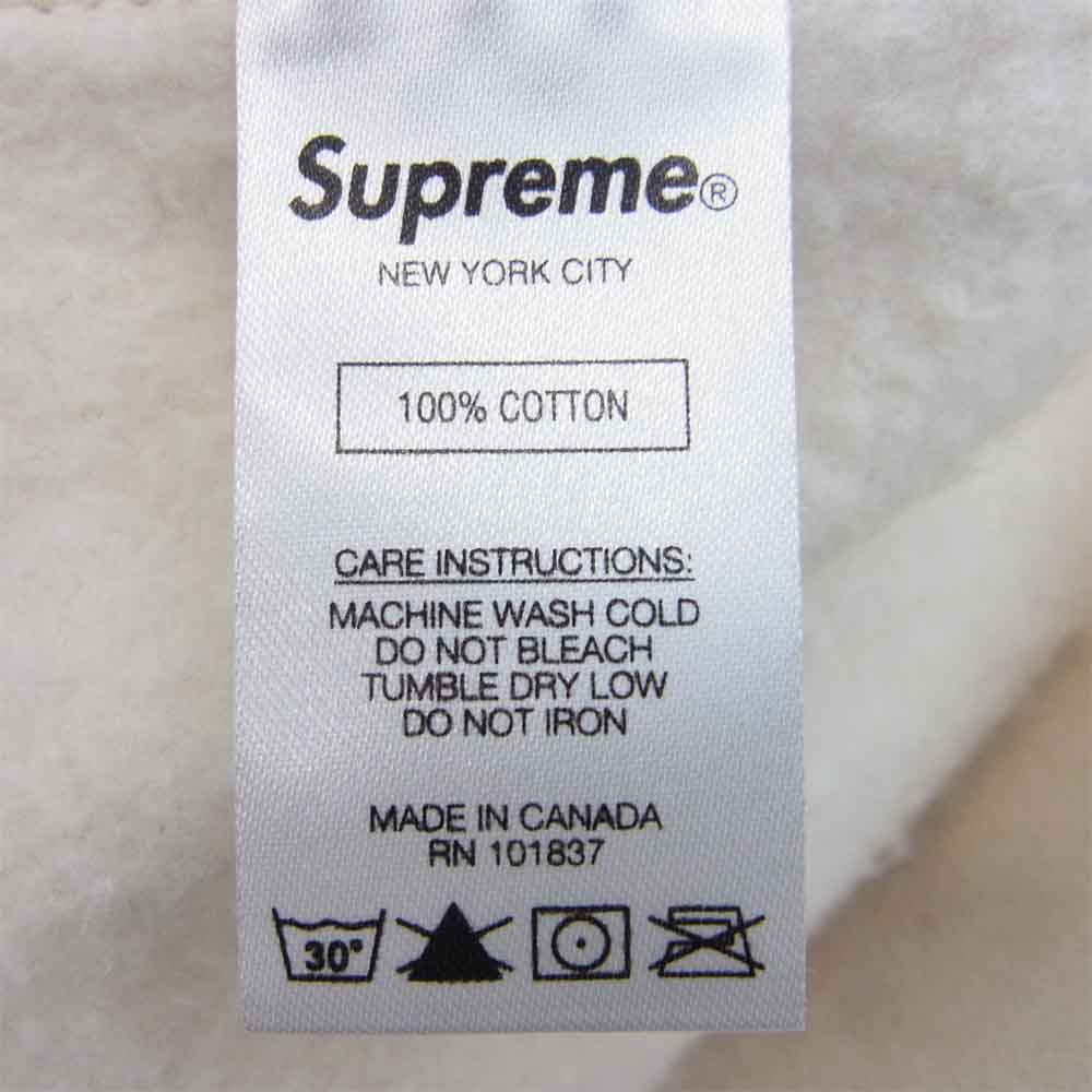 Supreme シュプリーム 20AW Cross Box Logo Hooded Sweat Shirt クロス ボックス ロゴ パーカー オフホワイト系 L【美品】【中古】
