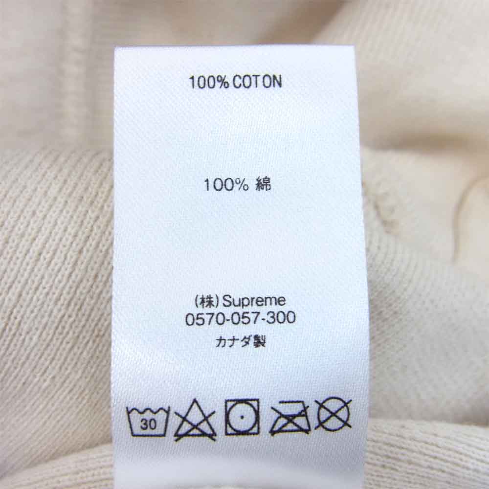 Supreme シュプリーム 20AW Cross Box Logo Hooded Sweat Shirt クロス ボックス ロゴ パーカー オフホワイト系 L【美品】【中古】