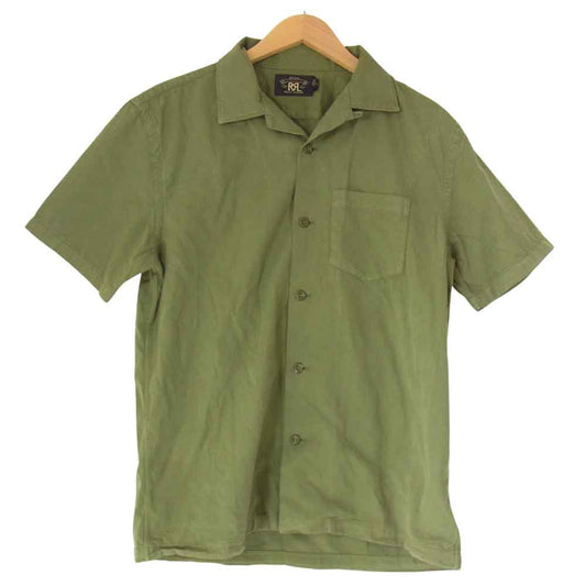 RRL ダブルアールエル キャンプ アロハ シャツ カーキ系 M【中古】