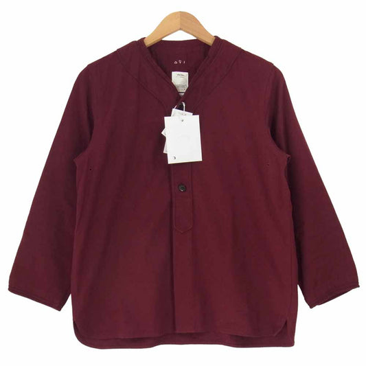 VISVIM ビズビム 119105011013 DUGOUT SHIRT L/S タグアウト シャツ エンジ系 2【中古】