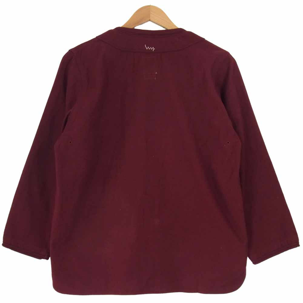 VISVIM ビズビム 119105011013 DUGOUT SHIRT L/S タグアウト シャツ エンジ系 2【中古】