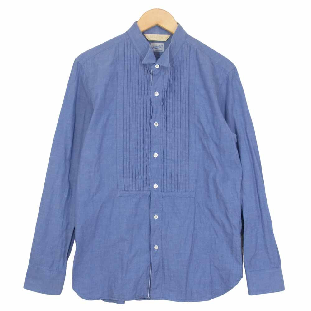 The Stylist Japan ザスタイリストジャパン COTTON WING COLLAR SHIRT コットン ウイング カラー シャツ ブルー系 L【中古】