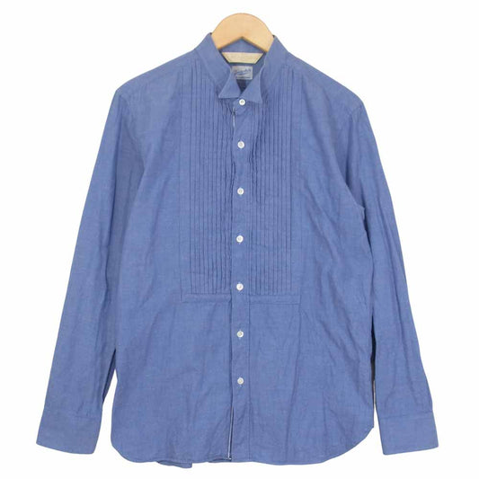The Stylist Japan ザスタイリストジャパン COTTON WING COLLAR SHIRT コットン ウイング カラー シャツ ブルー系 L【中古】