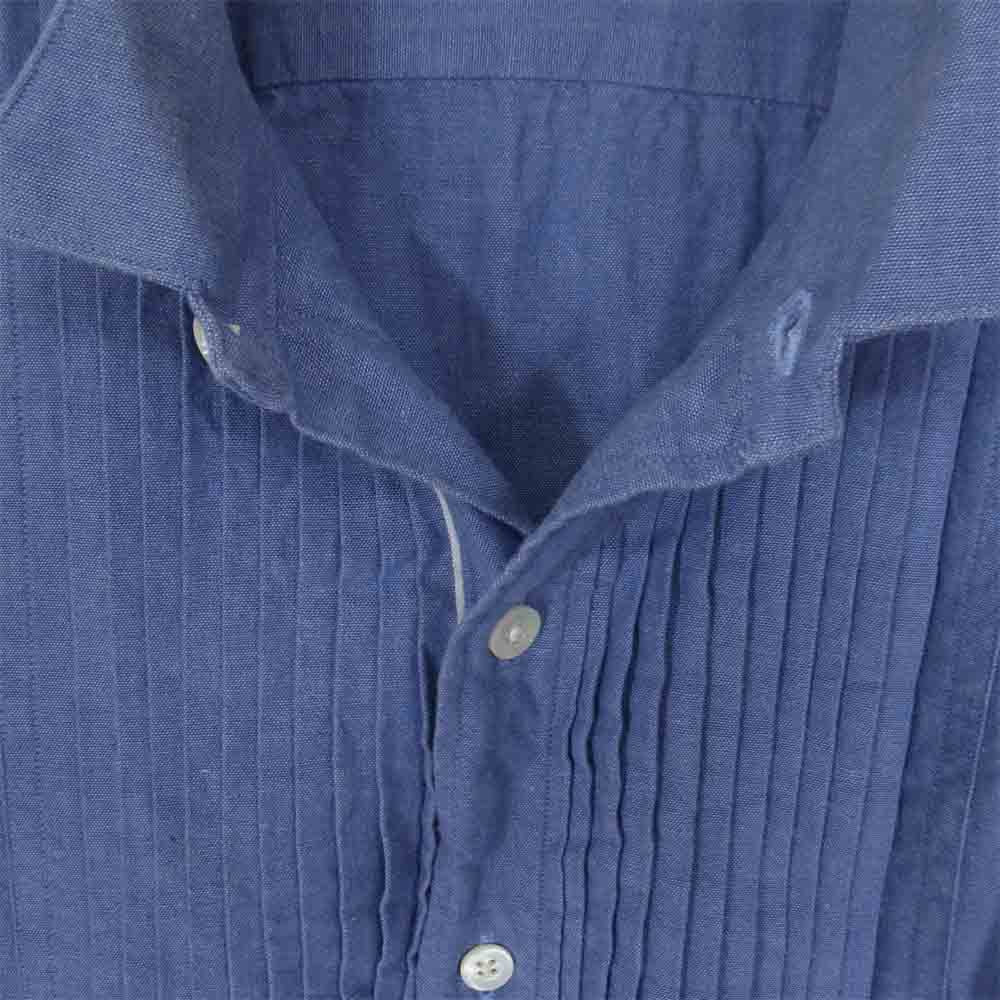The Stylist Japan ザスタイリストジャパン COTTON WING COLLAR SHIRT コットン ウイング カラー シャツ ブルー系 L【中古】