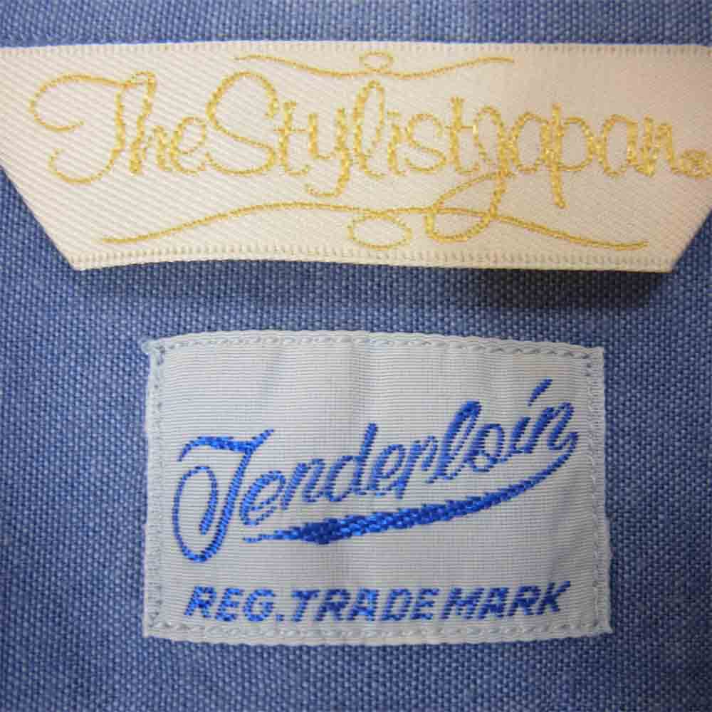The Stylist Japan ザスタイリストジャパン COTTON WING COLLAR SHIRT コットン ウイング カラー シャツ ブルー系 L【中古】