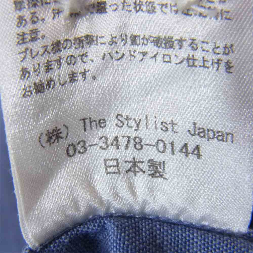 The Stylist Japan ザスタイリストジャパン COTTON WING COLLAR SHIRT コットン ウイング カラー シャツ ブルー系 L【中古】