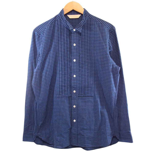 The Stylist Japan ザスタイリストジャパン CHECK WING COLLAR SHIRT チェック ウイング カラー シャツ ブラック系 ブルー系【中古】