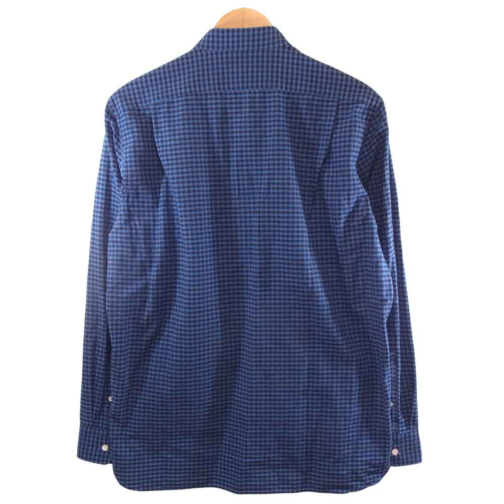 The Stylist Japan ザスタイリストジャパン CHECK WING COLLAR SHIRT チェック ウイング カラー シャツ ブラック系 ブルー系【中古】