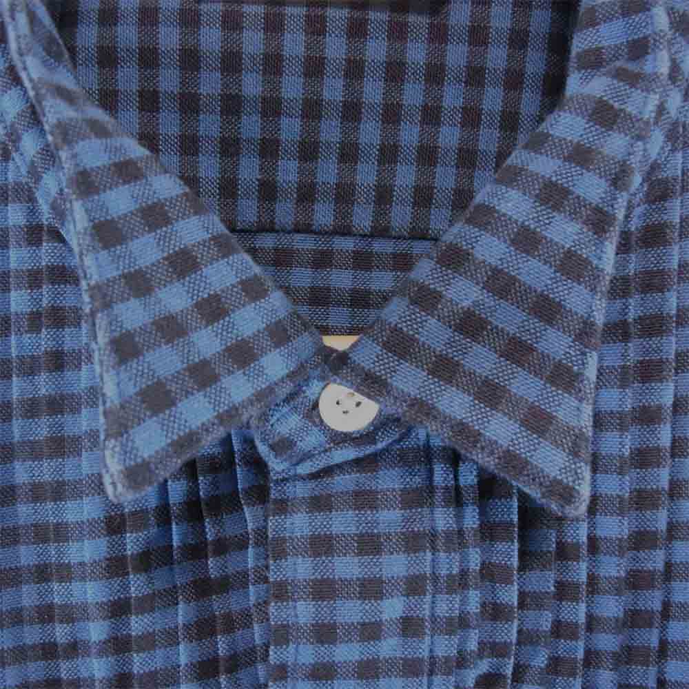 The Stylist Japan ザスタイリストジャパン CHECK WING COLLAR SHIRT チェック ウイング カラー シャツ ブラック系 ブルー系【中古】